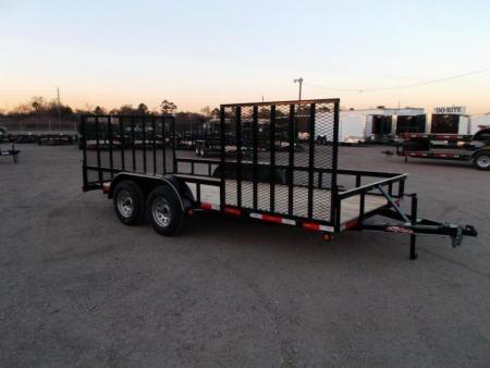 New 2027 J&C Trailers 83x16 Utility Trailer / ATV Trailer / Side by Side Trailer / 2" Bulldog Coupler / 4ft Rear Ramp / 4ft Side Load Ramp / Electric Brakes