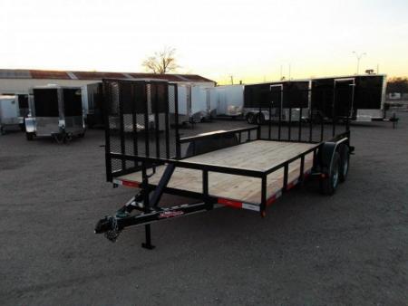 New 2027 J&C Trailers 83x16 Utility Trailer / ATV Trailer / Side by Side Trailer / 2  Bulldog Coupler / 4ft Rear Ramp / 4ft Side Load Ramp / Electric Brakes