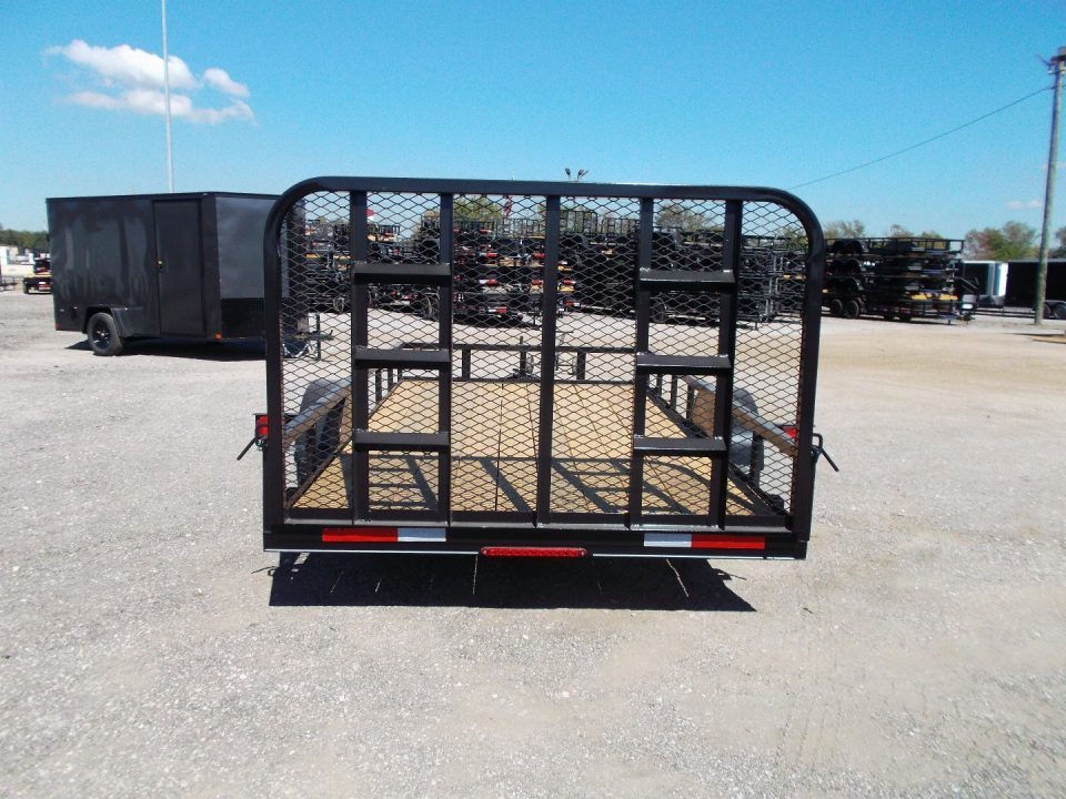 New 2027 J&C Trailers 77x12 Utility Trailer / C-Channel Wrap Tongue / 2" Bulldog Coupler / 4ft Ramp Gate
