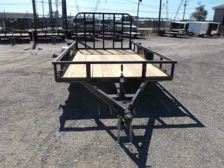 New 2027 J&C Trailers 77x12 Utility Trailer / C-Channel Wrap Tongue / 2" Bulldog Coupler / 4ft Ramp Gate