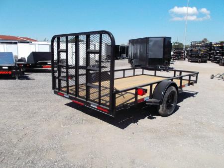 New 2027 J&C Trailers 77x12 Utility Trailer / C-Channel Wrap Tongue / 2" Bulldog Coupler / 4ft Ramp Gate