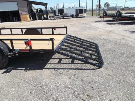 New 2027 J&C Trailers 77x12 Utility Trailer / C-Channel Wrap Tongue / 2" Bulldog Coupler / 4ft Ramp Gate