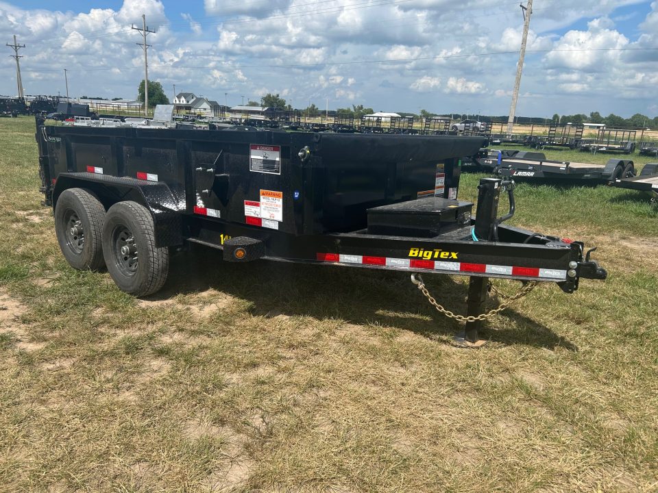 New 2027 Big Tex 83x12 Tandem 14K Dump w/ 2' Sides & Slide In Ramps