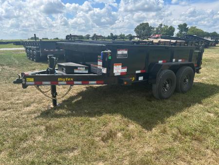 New 2027 Big Tex 83x12 Tandem 14K Dump w/ 2' Sides & Slide In Ramps