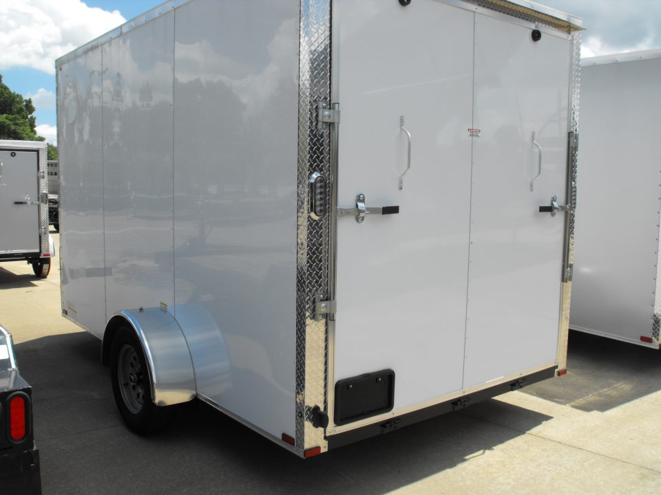 New Enclosed Trailer 7 x 12 Ramp Door 7' Interior White In Color