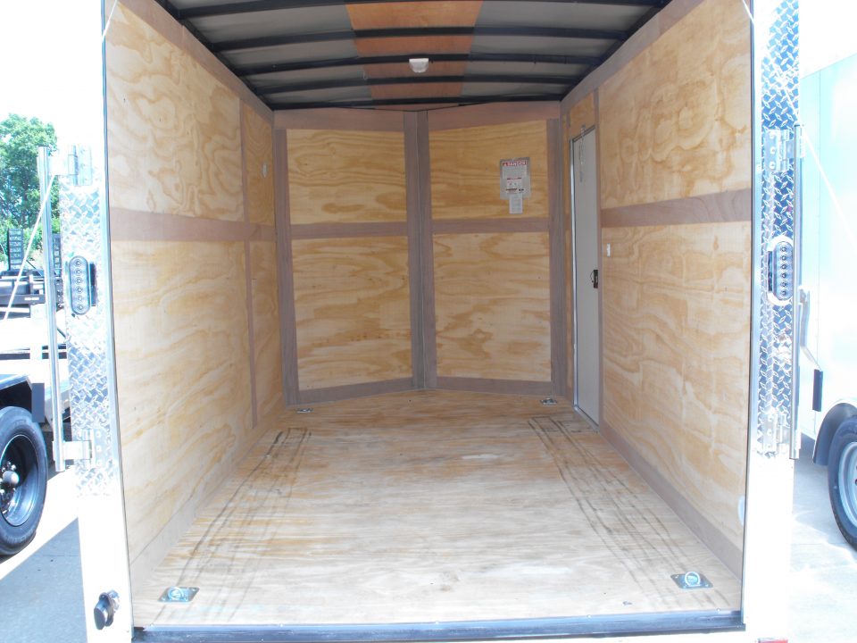 New Enclosed Trailer 7 x 12 Ramp Door 7' Interior White In Color