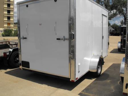 New Enclosed Trailer 7 x 12 Ramp Door 7' Interior White In Color
