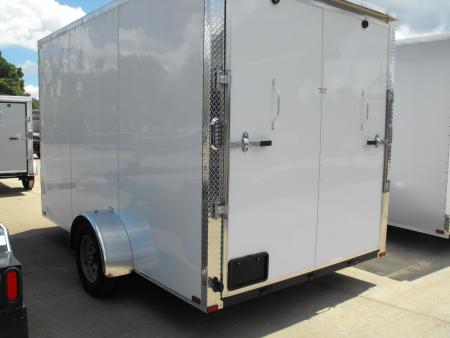 New Enclosed Trailer 7 x 12 Ramp Door 7' Interior White In Color