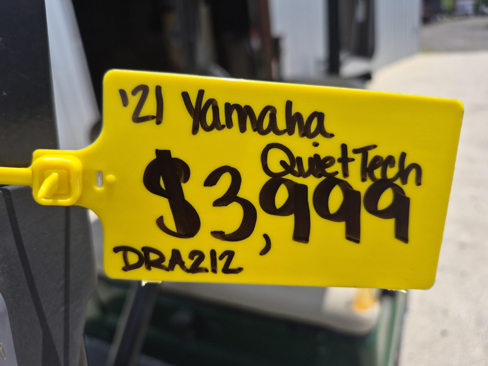 Used 2021 Yamaha EFI QuietTech 2-Seater Gas Golf Cart