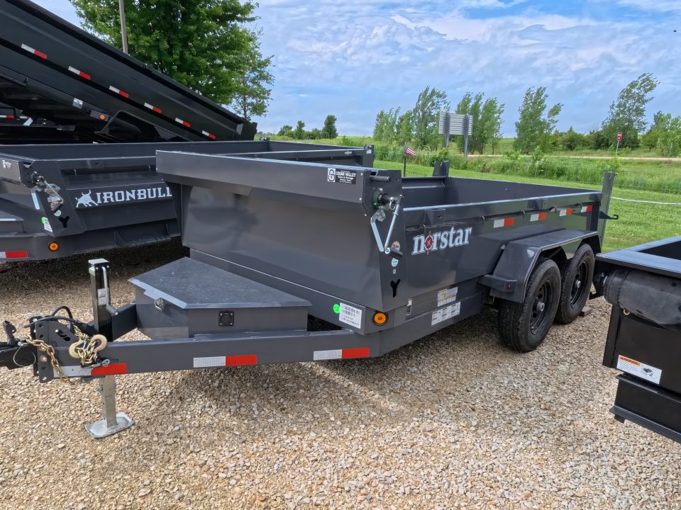 New 2027 Norstar 72 x 12 DCB Dump Trailer with 10K GVWR, ST225/75 R15 LRD 8 Ply Tires