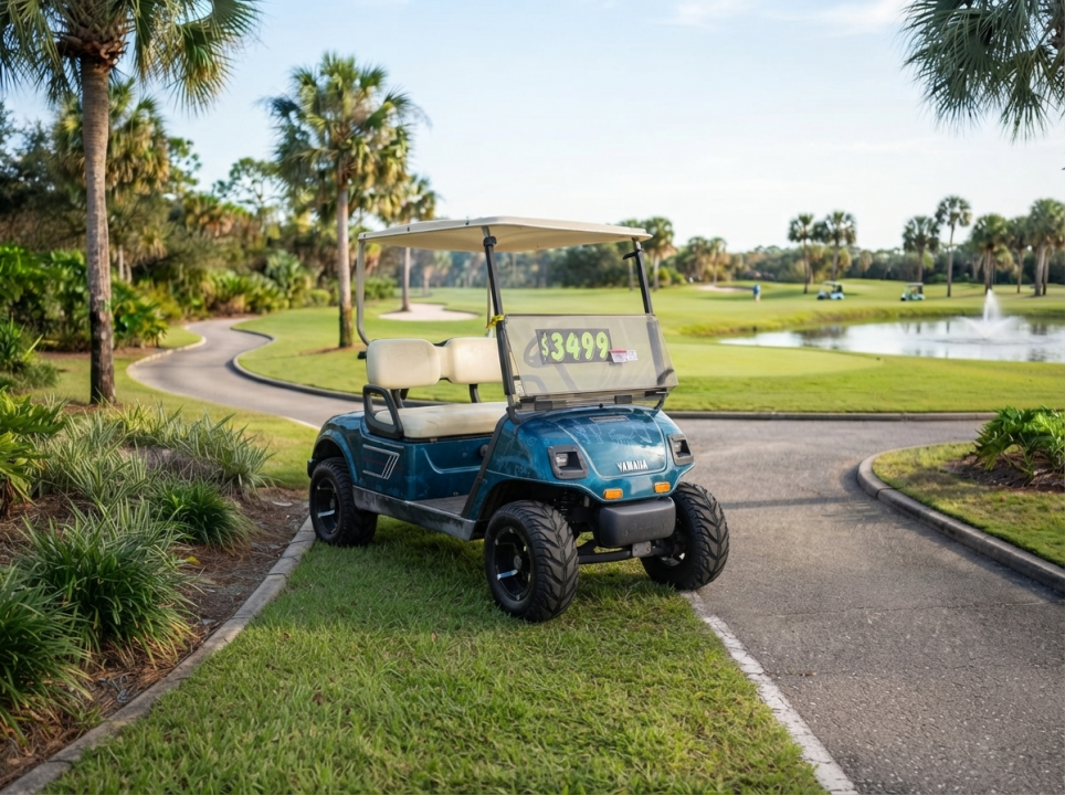 Used 2002 Yamaha Golf Cart for Sale - Lifted & Upgraded Golf Cart