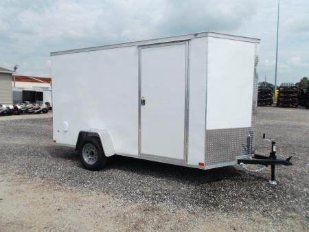 New 2026 Covered Wagon Trailers 6x12 Cargo / Enclosed Trailer / Extra Wide Ramp / 6'6  Interior / .030 White Skin / (4) D-Rings Cargo / Enclosed Trailer