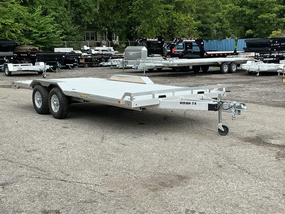 New 2027 Aluma WB18H-TA 96" x 18' Drive Over Fender Series Car / Racing Trailer