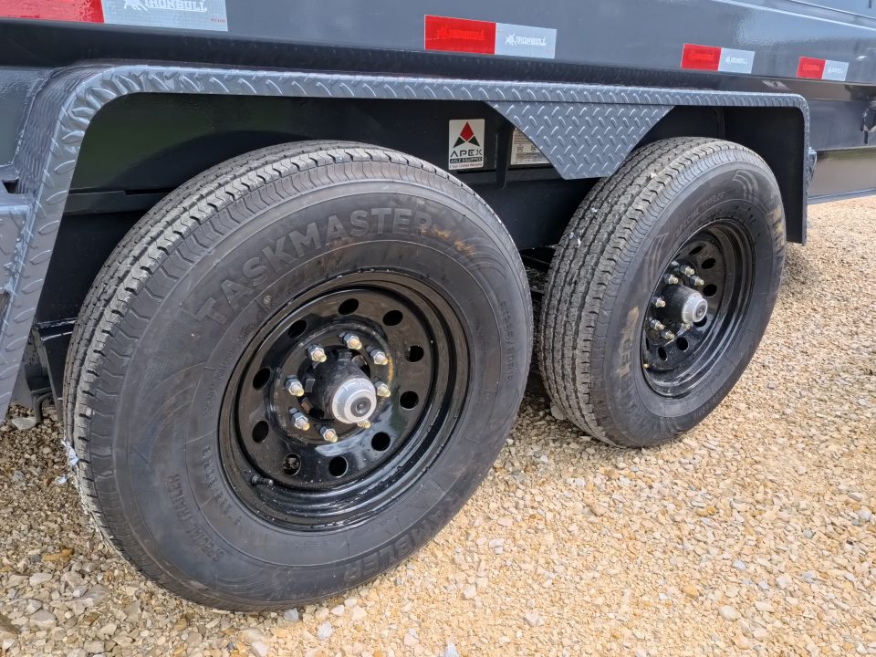 New 2027 Iron Bull 83 x 14 DWB Dump Trailer with 14,999 lb. GVWR, 10 Ply Tires, Adj.2 5/16" Coupler, Slide In Aluminum Ramps