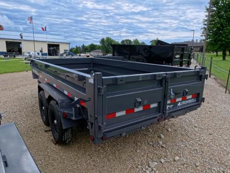 New 2027 Iron Bull 83 x 14 DWB Dump Trailer with 14,999 lb. GVWR, 10 Ply Tires, Adj.2 5/16" Coupler, Slide In Aluminum Ramps