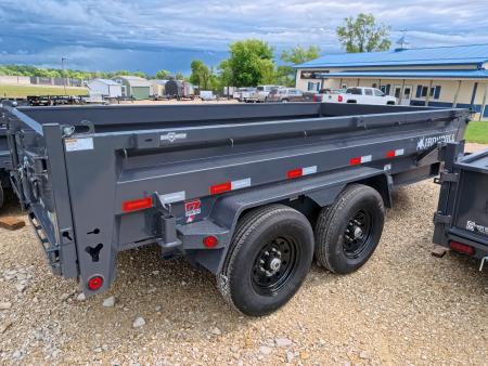 New 2027 Iron Bull 83 x 14 DWB Dump Trailer with 14,999 lb. GVWR, 10 Ply Tires, Adj.2 5/16" Coupler, Slide In Aluminum Ramps