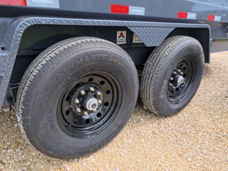 New 2027 Iron Bull 83 x 14 DWB Dump Trailer with 14,999 lb. GVWR, 10 Ply Tires, Adj.2 5/16" Coupler, Slide In Aluminum Ramps