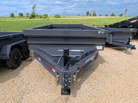 New 2027 Iron Bull 83 x 14 DWB Dump Trailer with 14,999 lb. GVWR, 10 Ply Tires, Adj.2 5/16" Coupler, Slide In Aluminum Ramps