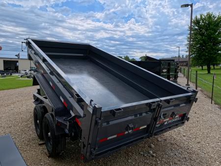 New 2027 Iron Bull 83 x 14 DWB Dump Trailer with 14,999 lb. GVWR, 10 Ply Tires, Adj.2 5/16" Coupler, Slide In Aluminum Ramps