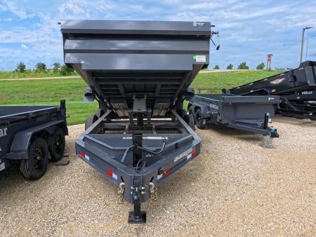 New 2027 Iron Bull 83 x 14 DWB Dump Trailer with 14,999 lb. GVWR, 10 Ply Tires, Adj.2 5/16" Coupler, Slide In Aluminum Ramps