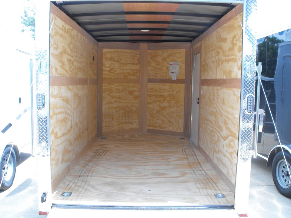 New Enclosed Trailer 7 x 12 Ramp Door 7' Interior Silver Mist Color