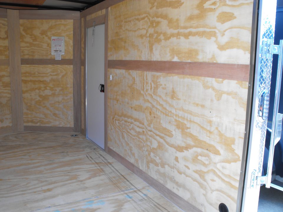 New Enclosed Trailer 7 x 12 Ramp Door 7' Interior Silver Mist Color