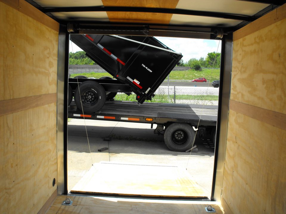 New Enclosed Trailer 7 x 12 Ramp Door 7' Interior Silver Mist Color