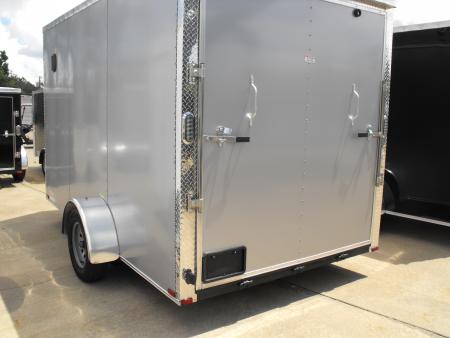 New Enclosed Trailer 7 x 12 Ramp Door 7' Interior Silver Mist Color