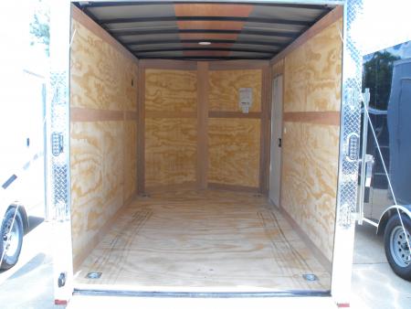New Enclosed Trailer 7 x 12 Ramp Door 7' Interior Silver Mist Color