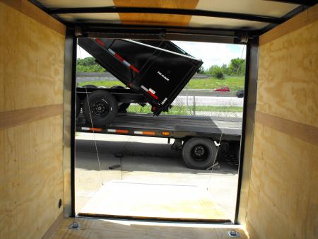 New Enclosed Trailer 7 x 12 Ramp Door 7' Interior Silver Mist Color