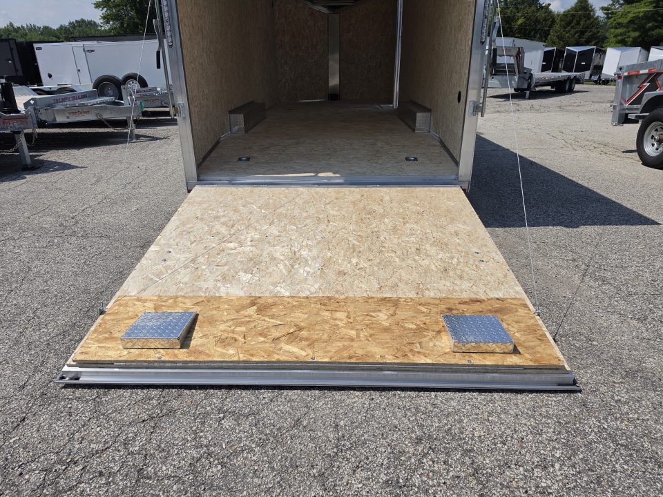 New 8 X 22 CAR HAULER ENCLOSED 5200# AXLES ALL ALUMINUM 2027 LIGHTNING POLY COMPOSITE EXTERIOR