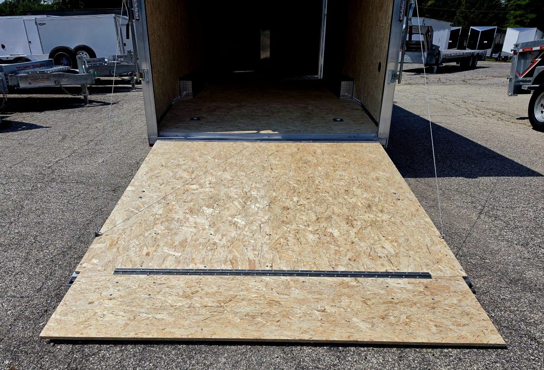 New 8 X 22 CAR HAULER ENCLOSED 5200# AXLES ALL ALUMINUM 2027 LIGHTNING POLY COMPOSITE EXTERIOR
