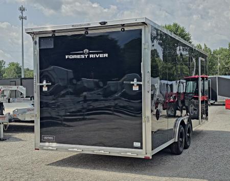 New 8 X 22 CAR HAULER ENCLOSED 5200# AXLES ALL ALUMINUM 2027 LIGHTNING POLY COMPOSITE EXTERIOR