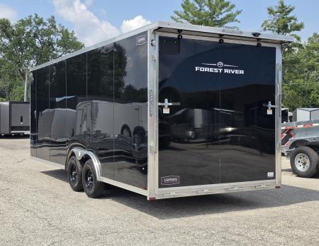 New 8 X 22 CAR HAULER ENCLOSED 5200# AXLES ALL ALUMINUM 2027 LIGHTNING POLY COMPOSITE EXTERIOR