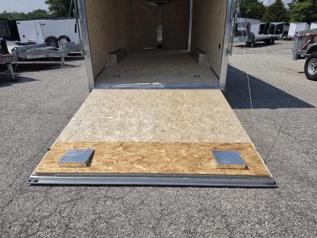 New 8 X 22 CAR HAULER ENCLOSED 5200# AXLES ALL ALUMINUM 2027 LIGHTNING POLY COMPOSITE EXTERIOR