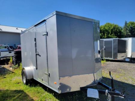 New 6X12 Enclosed Trailer, 66 interior height, ramp, side door, 2,990gvwr. #008331