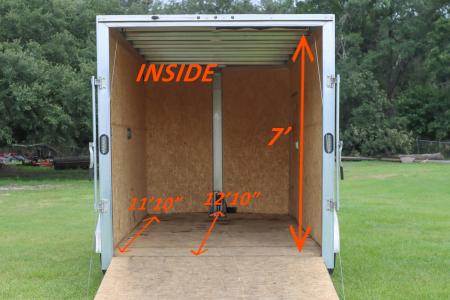 Used 2020 7X12 EZ Hauler CARGO TRAILER