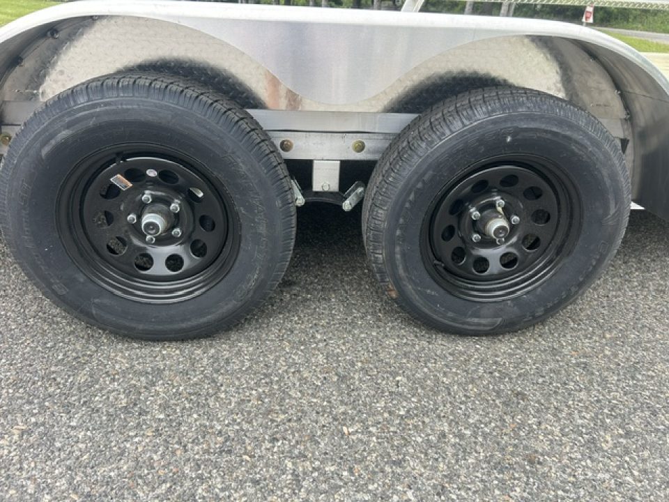 New 2027 ALCOM Open ECO-7X18 Aluminum with Wood Deck Car Hauler