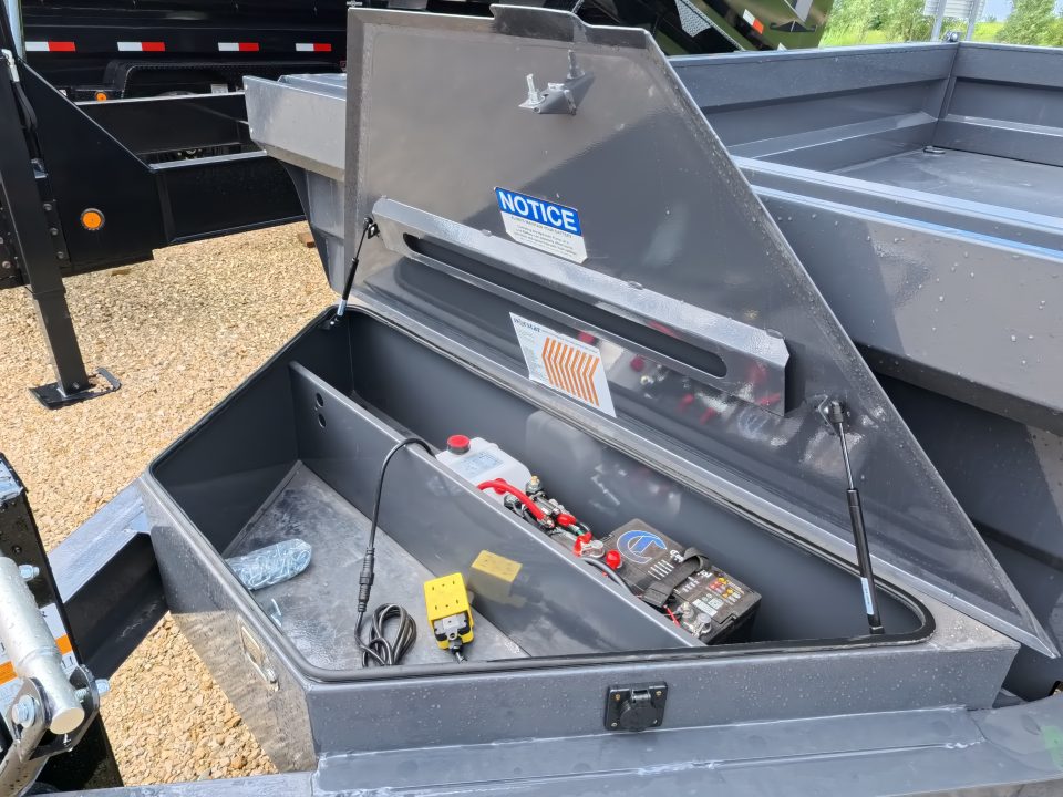 New 2027 Iron Bull 83 x 14 DWB Dump Trailer with 14,999 lb. GVWR, 10 Ply Tires, Adj.2 5/16" Coupler, Slide In Aluminum Ramps