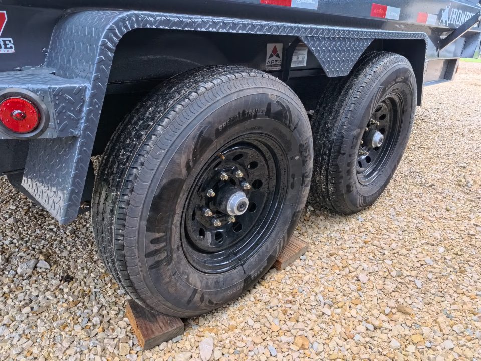New 2027 Iron Bull 83 x 14 DWB Dump Trailer with 14,999 lb. GVWR, 10 Ply Tires, Adj.2 5/16" Coupler, Slide In Aluminum Ramps