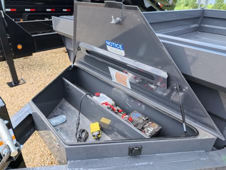New 2027 Iron Bull 83 x 14 DWB Dump Trailer with 14,999 lb. GVWR, 10 Ply Tires, Adj.2 5/16" Coupler, Slide In Aluminum Ramps