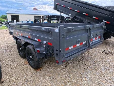 New 2027 Iron Bull 83 x 14 DWB Dump Trailer with 14,999 lb. GVWR, 10 Ply Tires, Adj.2 5/16" Coupler, Slide In Aluminum Ramps