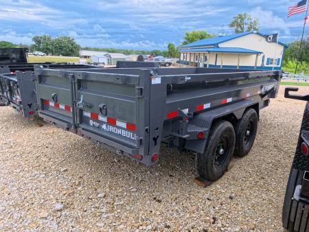 New 2027 Iron Bull 83 x 14 DWB Dump Trailer with 14,999 lb. GVWR, 10 Ply Tires, Adj.2 5/16" Coupler, Slide In Aluminum Ramps
