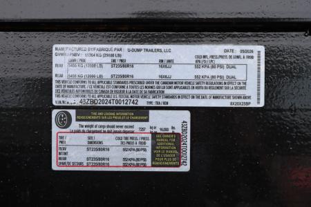 New 2026 8X20 U-Dump Dump Trailer