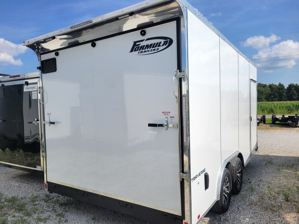 New 2026 Formula Trailers 8.5x16 Traverse Flat Top V-Nose 7k Cargo / Enclosed Trailer