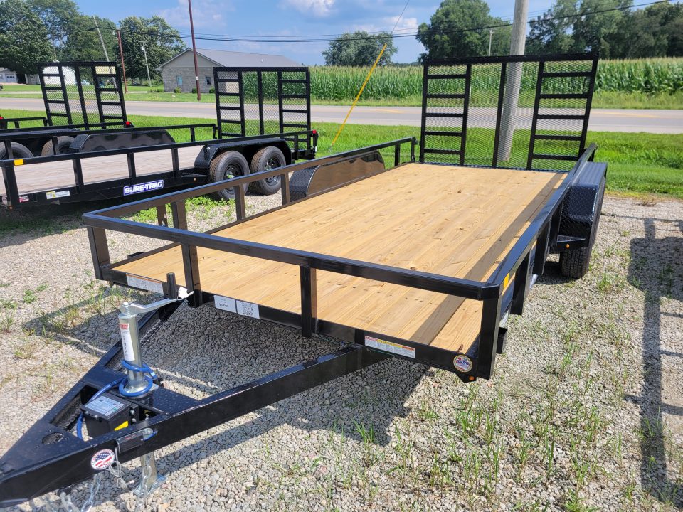 New 2026 Sure-Trac 7x16 Tube Top 7k Utility Trailer
