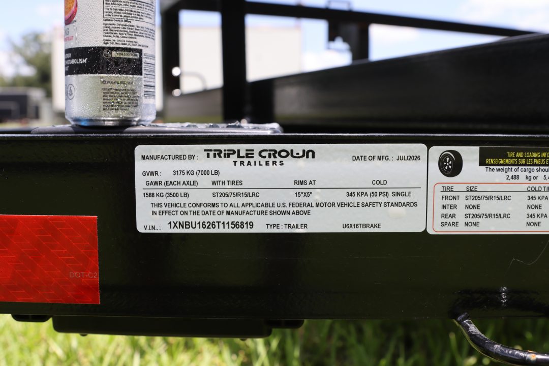 New 2026 6X16 Triple Crown Utility Trailer