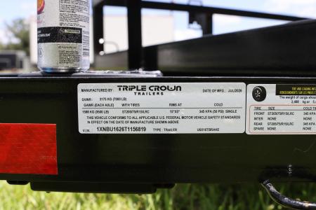 New 2026 6X16 Triple Crown Utility Trailer