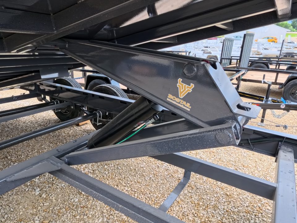 New 2027 Iron Bull 83 x 16 DWB Dump Trailer, 14,999lb. GVWR, Gray with 10 Ply Tires, Slide-In Aluminum Ramps