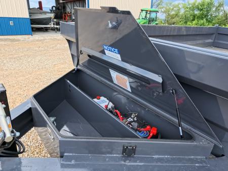 New 2027 Iron Bull 83 x 16 DWB Dump Trailer, 14,999lb. GVWR, Gray with 10 Ply Tires, Slide-In Aluminum Ramps